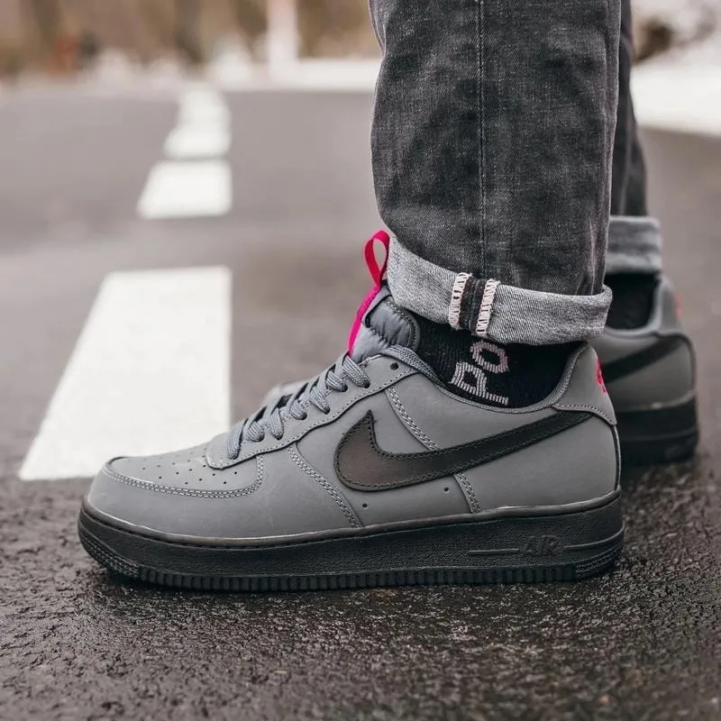 Nike Air Force 1 Low серые с черным Nike Air Force 1 Low серые с черным