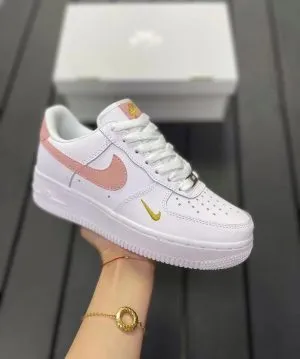 Кеды Nike Air Force Low белые-пудра