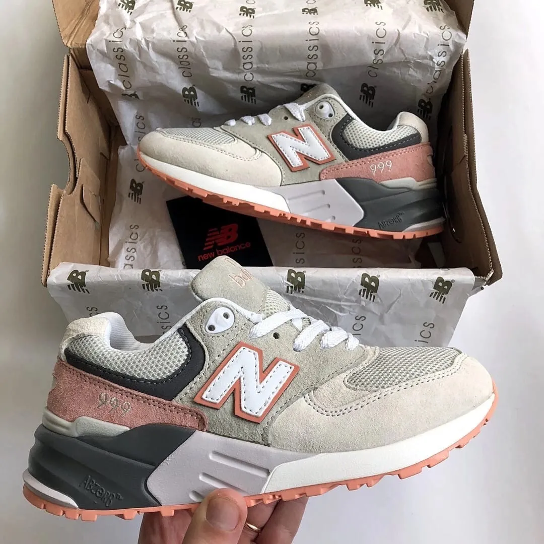 New Balance 999 бежевые с персиковым New Balance 999 бежевые с персиковым