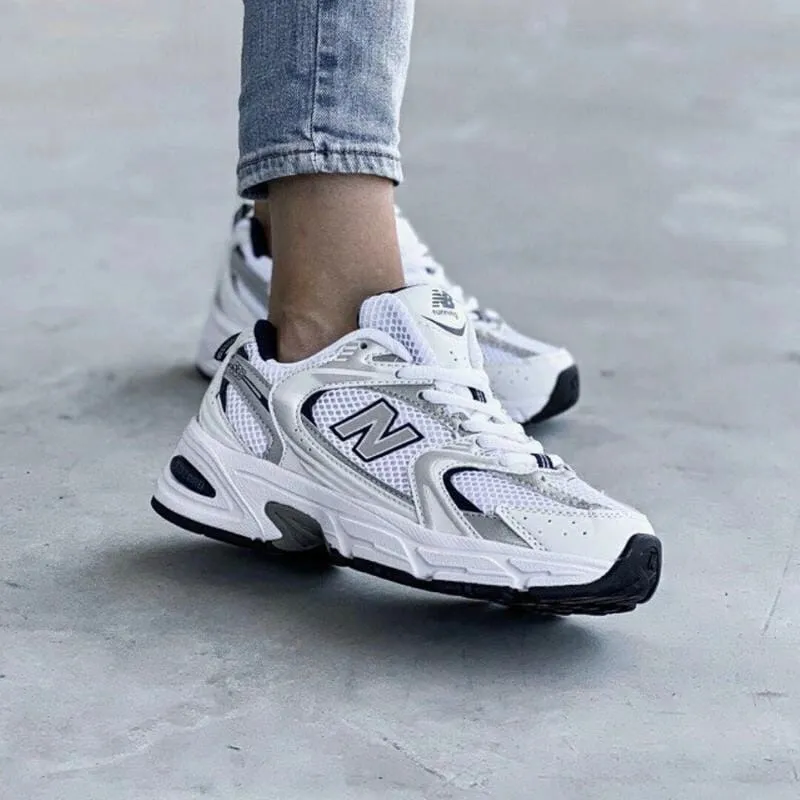 New Balance 530 белые с серебром