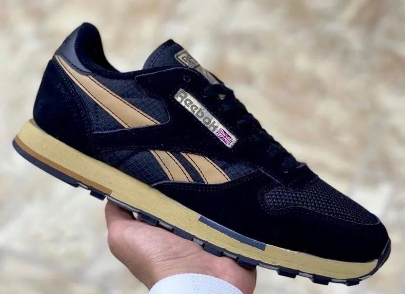 Мужские Reebok Classic черные c бежевым