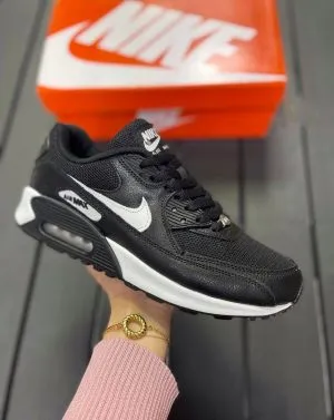 Кроссовки Nike Air Max 90 черные с белым