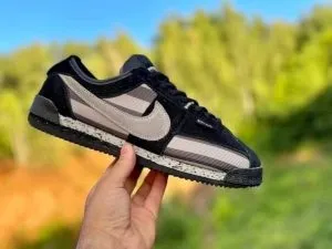 Кроссовки Nike Cortez Union черные с серым