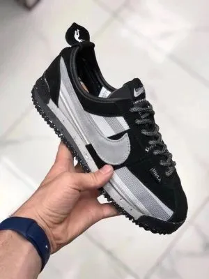 Кроссовки Nike Cortez Union черные с серым