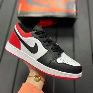 Nike Air Jordan Low черные с красным