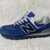 Кроссовки New Balance 574 синие с синей подошвой