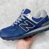 Кроссовки New Balance 574 синие с синей подошвой