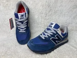 Кроссовки New Balance 574 синие с синей подошвой