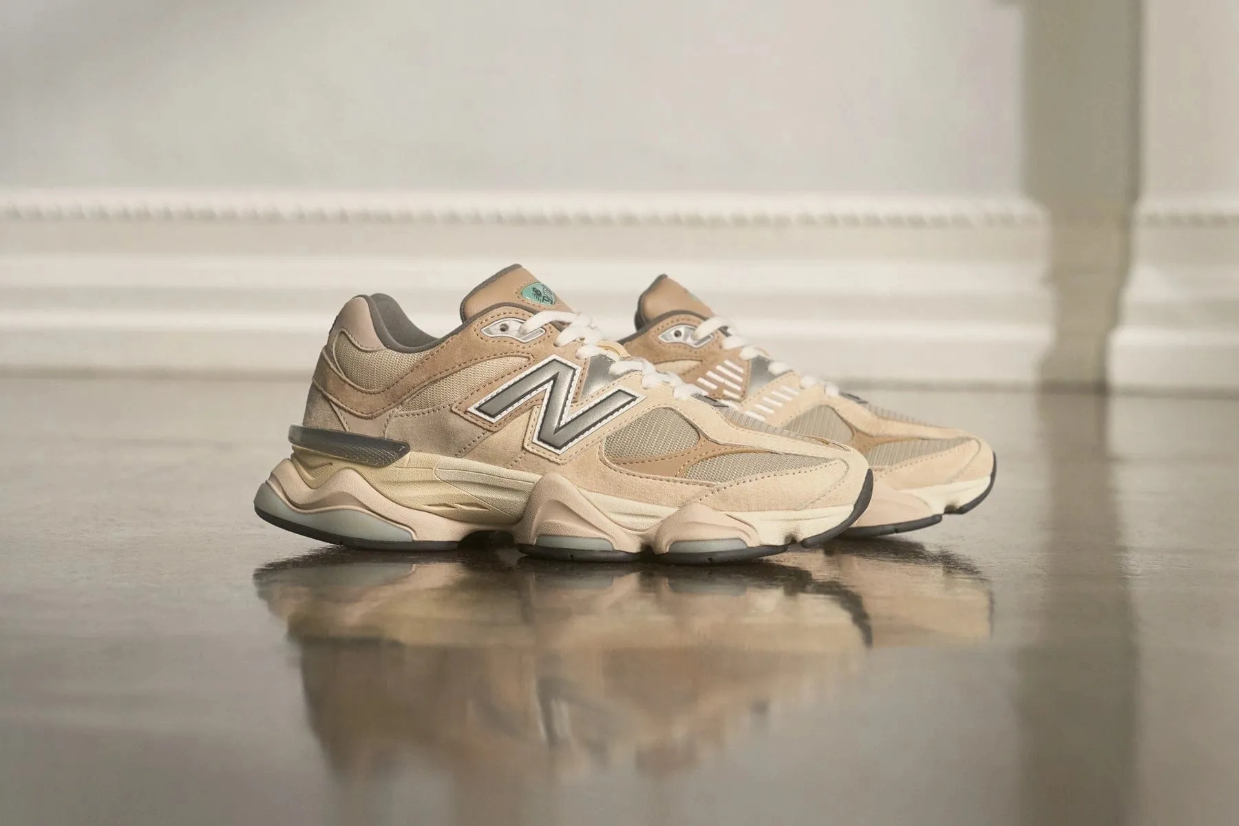 New Balance 9060 Sea Salt бежевые