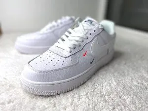 Кеды Nike Air Force Low White Pink-Blue Swoosh