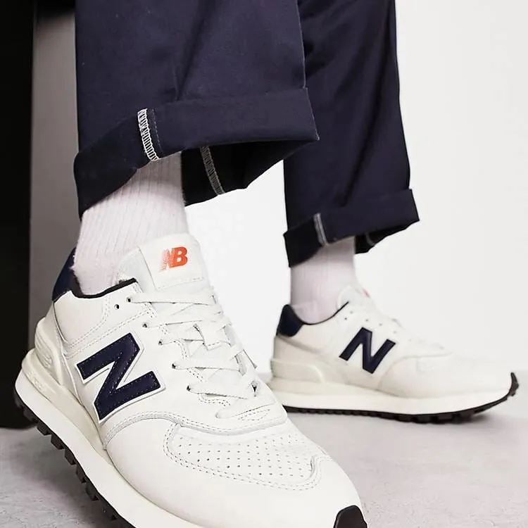 New Balance 574 Legacy белые с синим