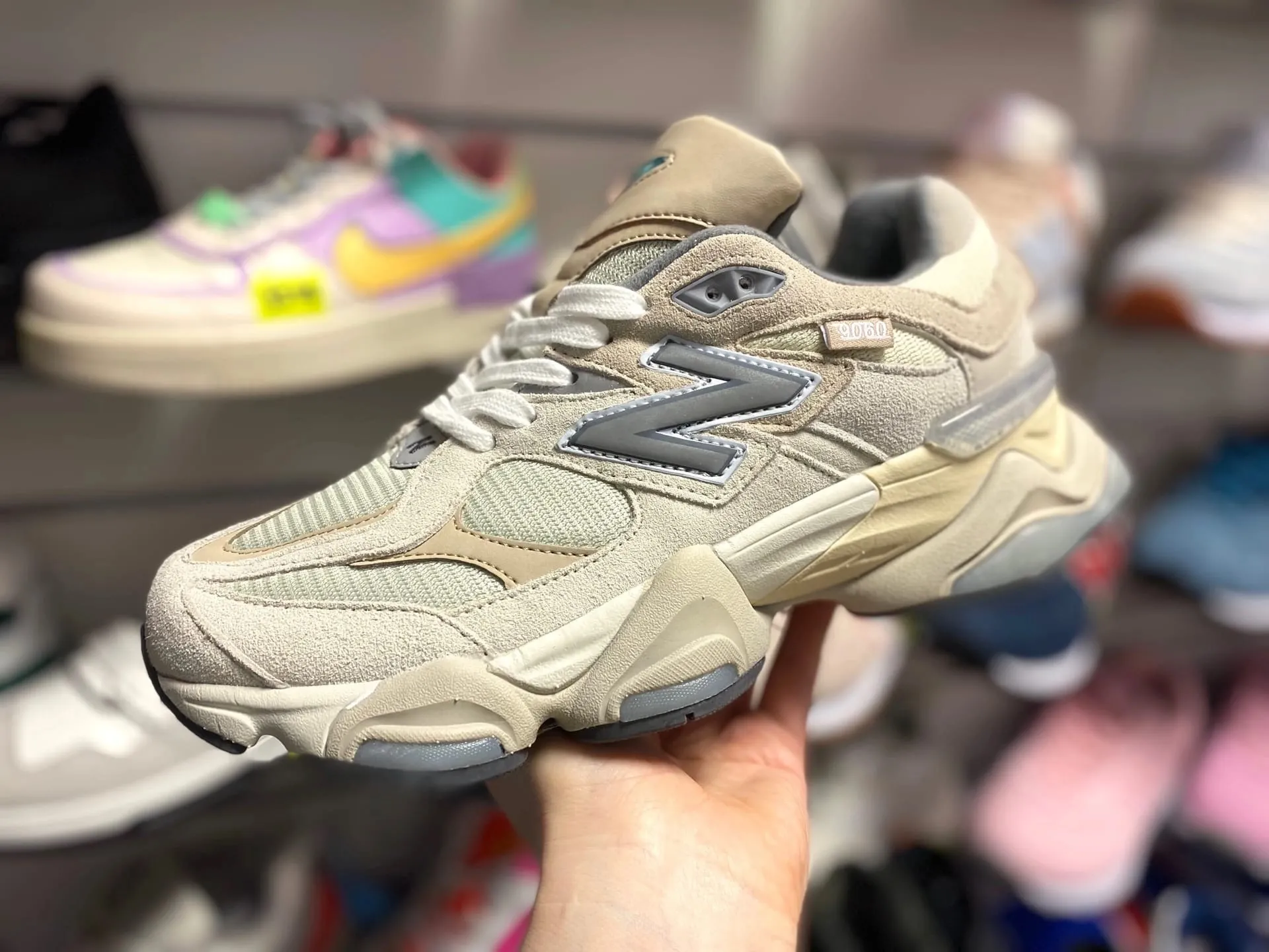 New Balance 9060 Sea Salt бежевые