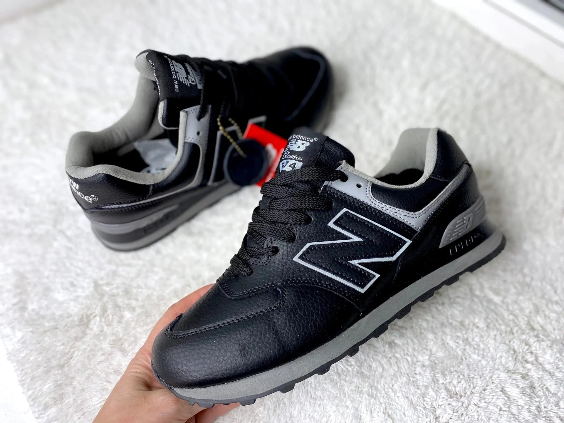 New Balance 574 черные с серой подошвой New Balance 574 черные с серой подошвой