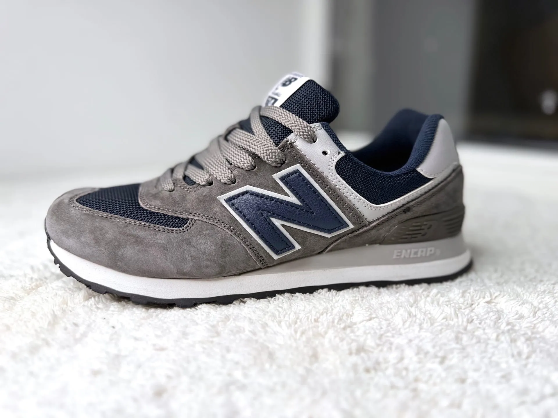 New Balance 574 серые с синим Ферум New Balance 574 серые с синим Ферум