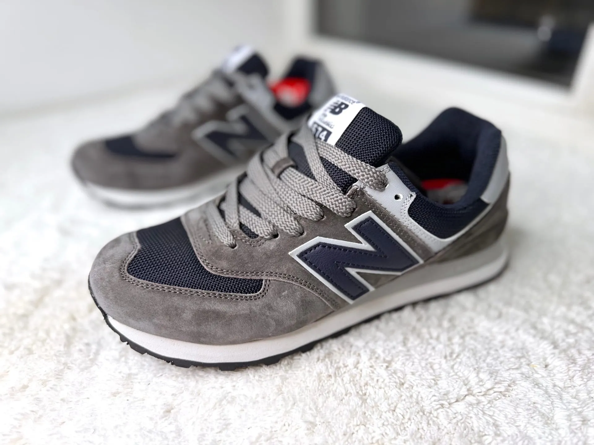 New Balance 574 серые с синим Ферум New Balance 574 серые с синим Ферум