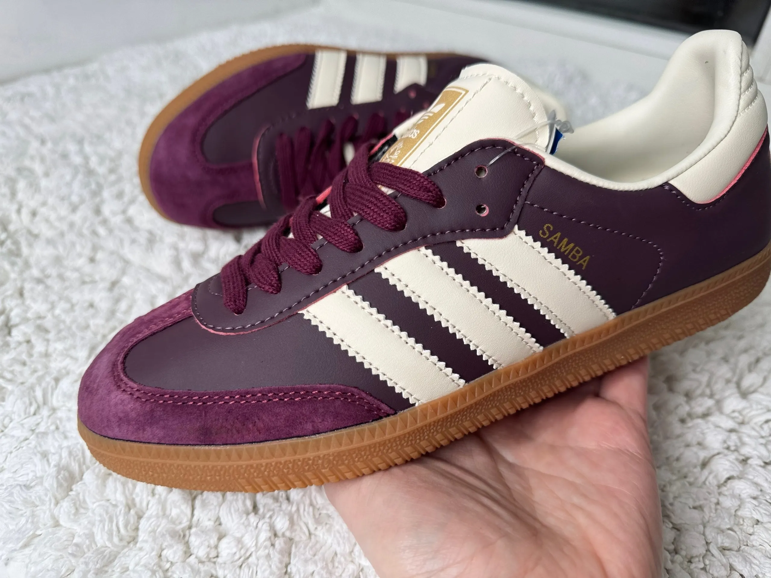 Adidas Samba винного цвета