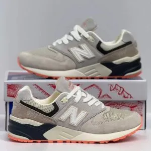 New Balance 999 бежевые с оранжевым