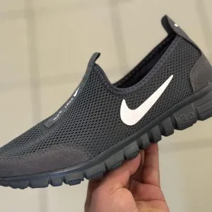 Nike Free Run темно-серые без шнурков