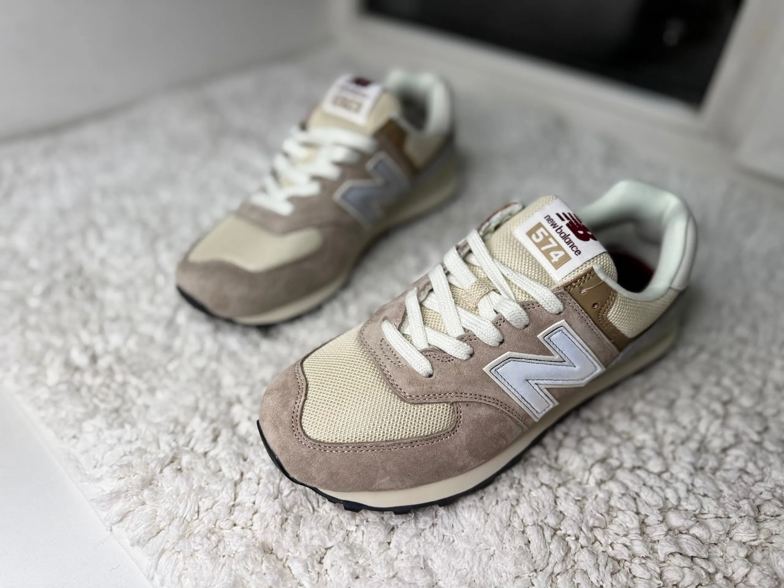 New Balance 574 светло-бежевые