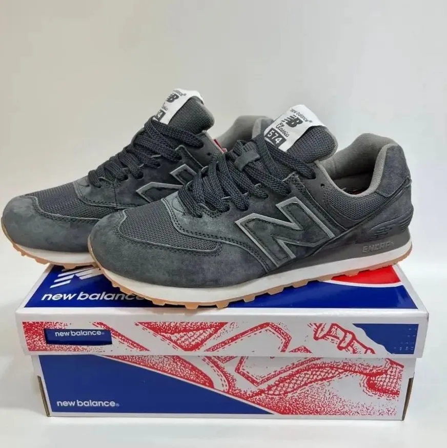 New Balance 574 Шторм Великан серые Гром