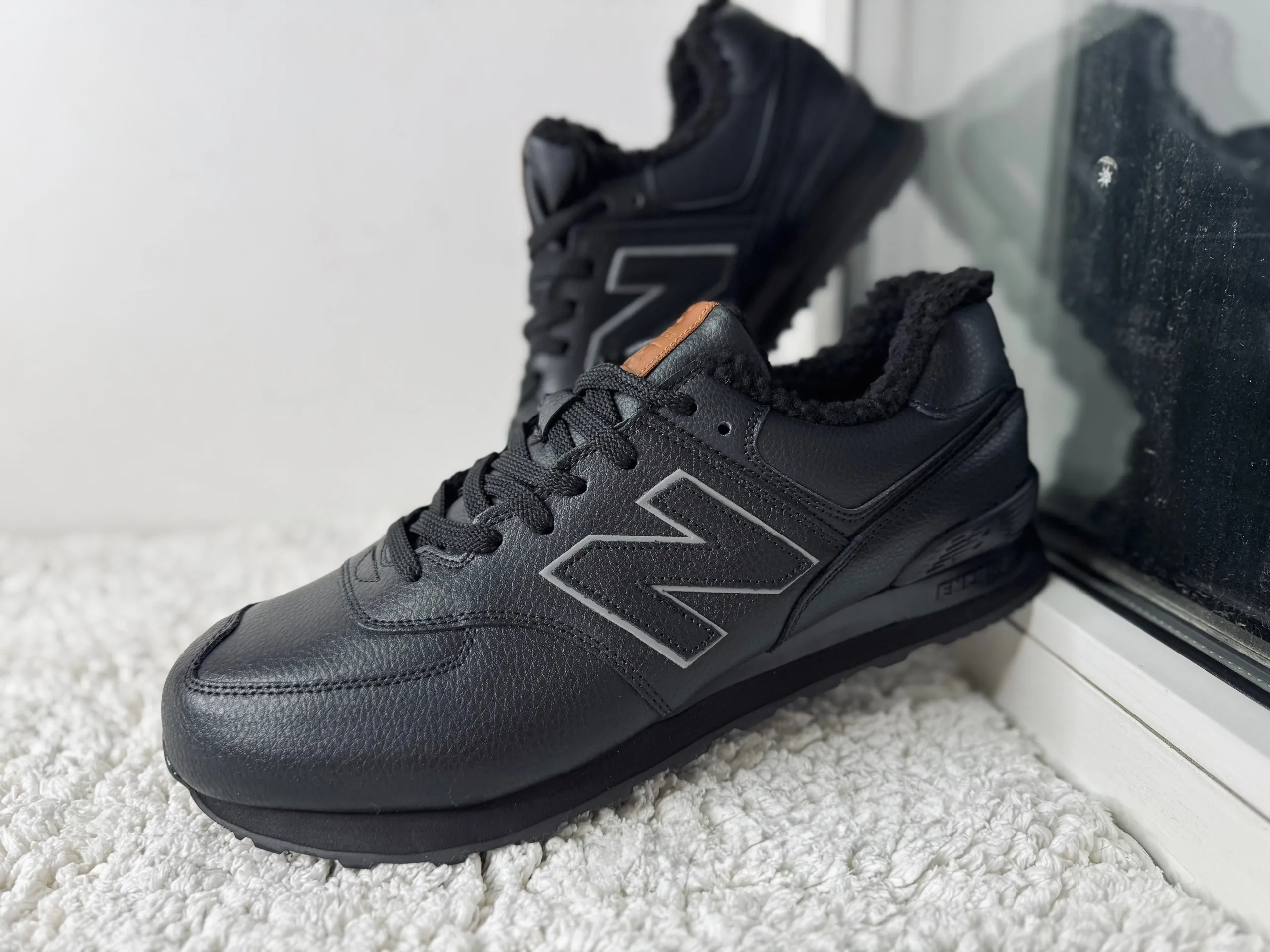 New Balance 574 Великан Уголь черные зимние