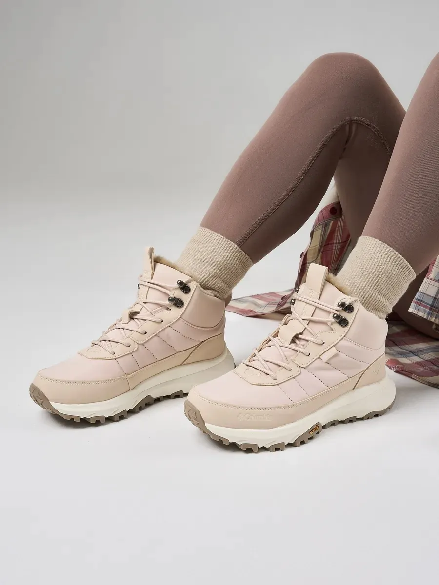 Полуботинки Columbia высокие бежевые зимние