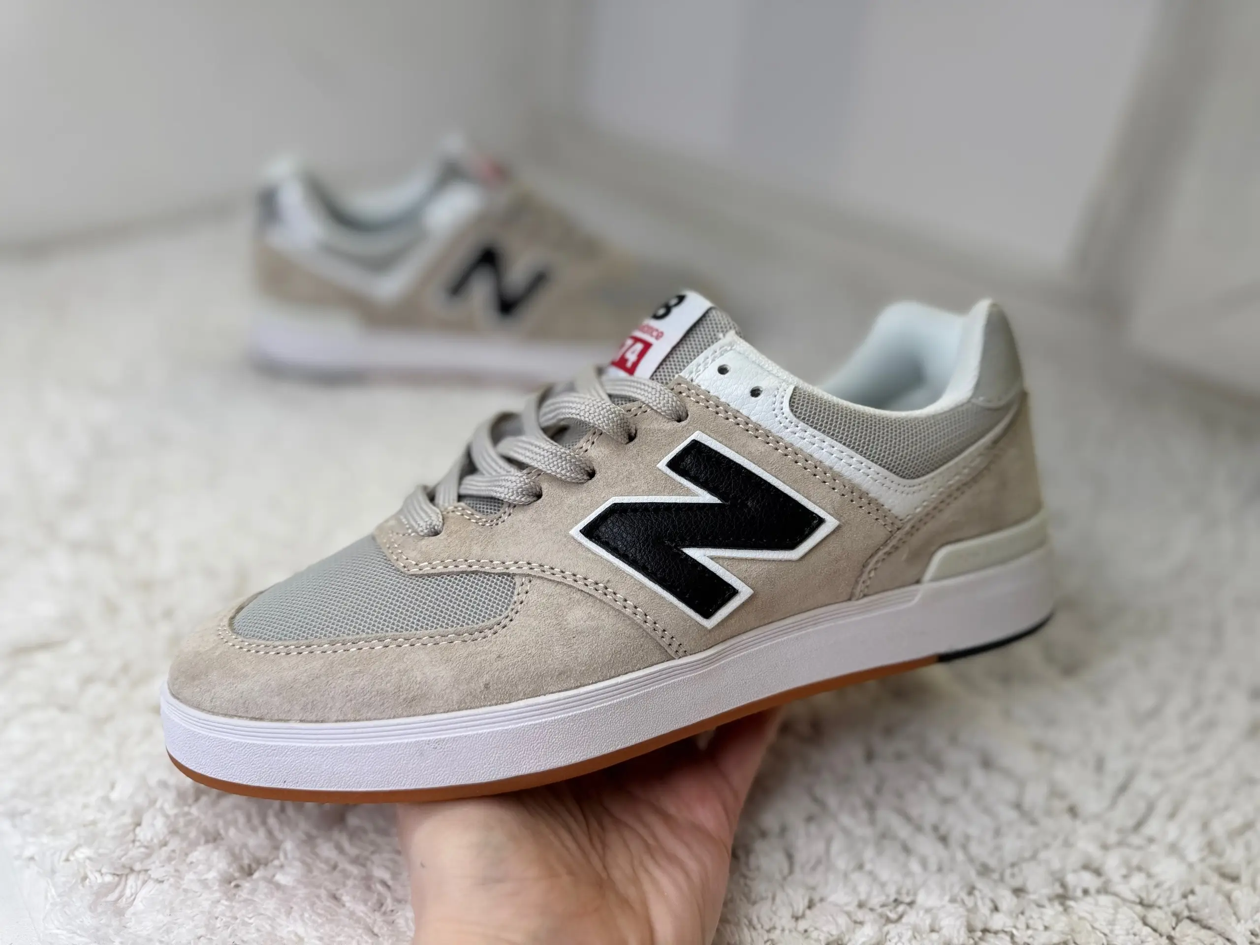New Balance 574 кеды светло-серые