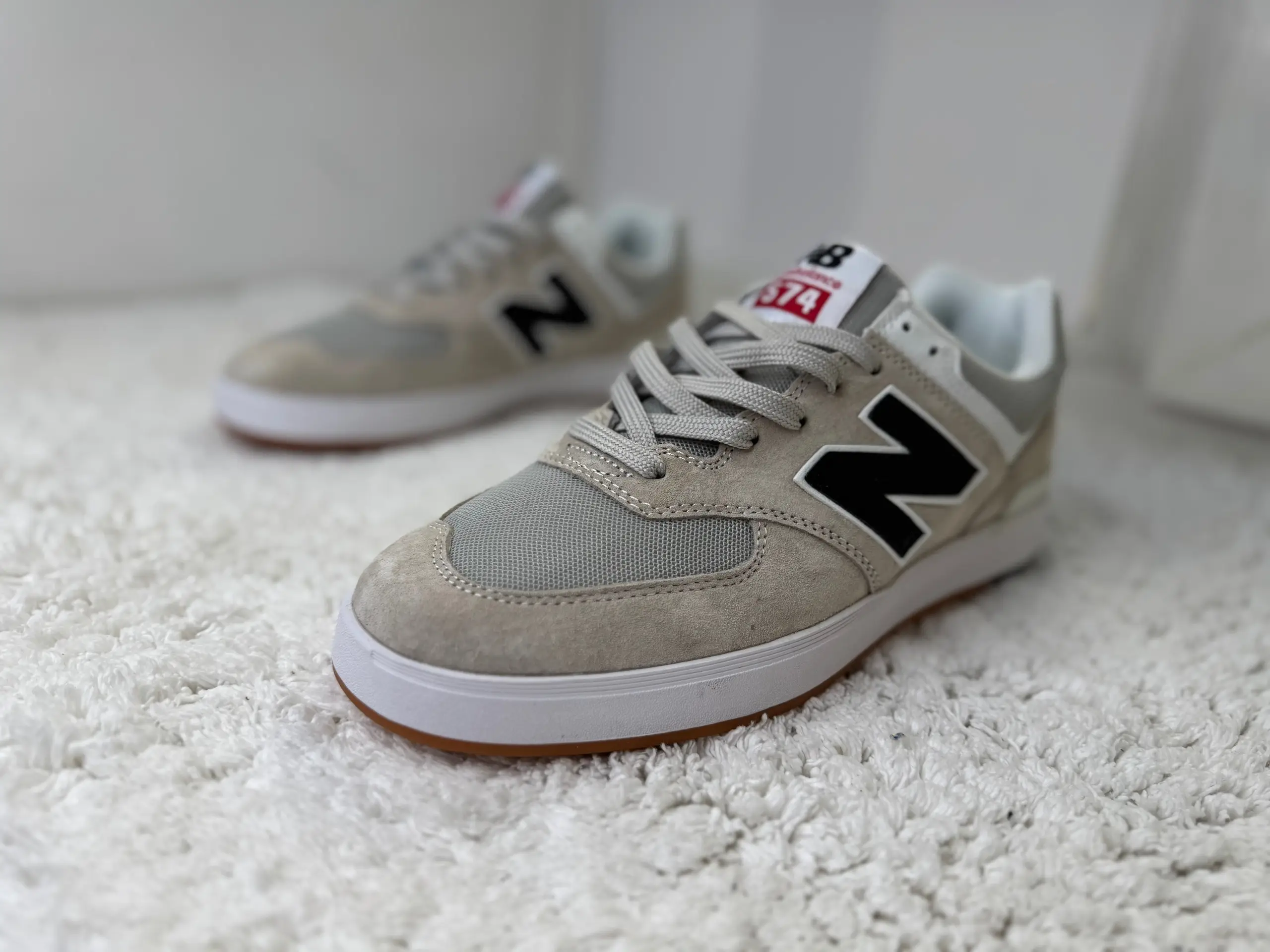 New Balance 574 кеды светло-серые
