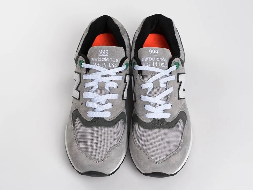 New Balance 999 светло-серые с зеленым