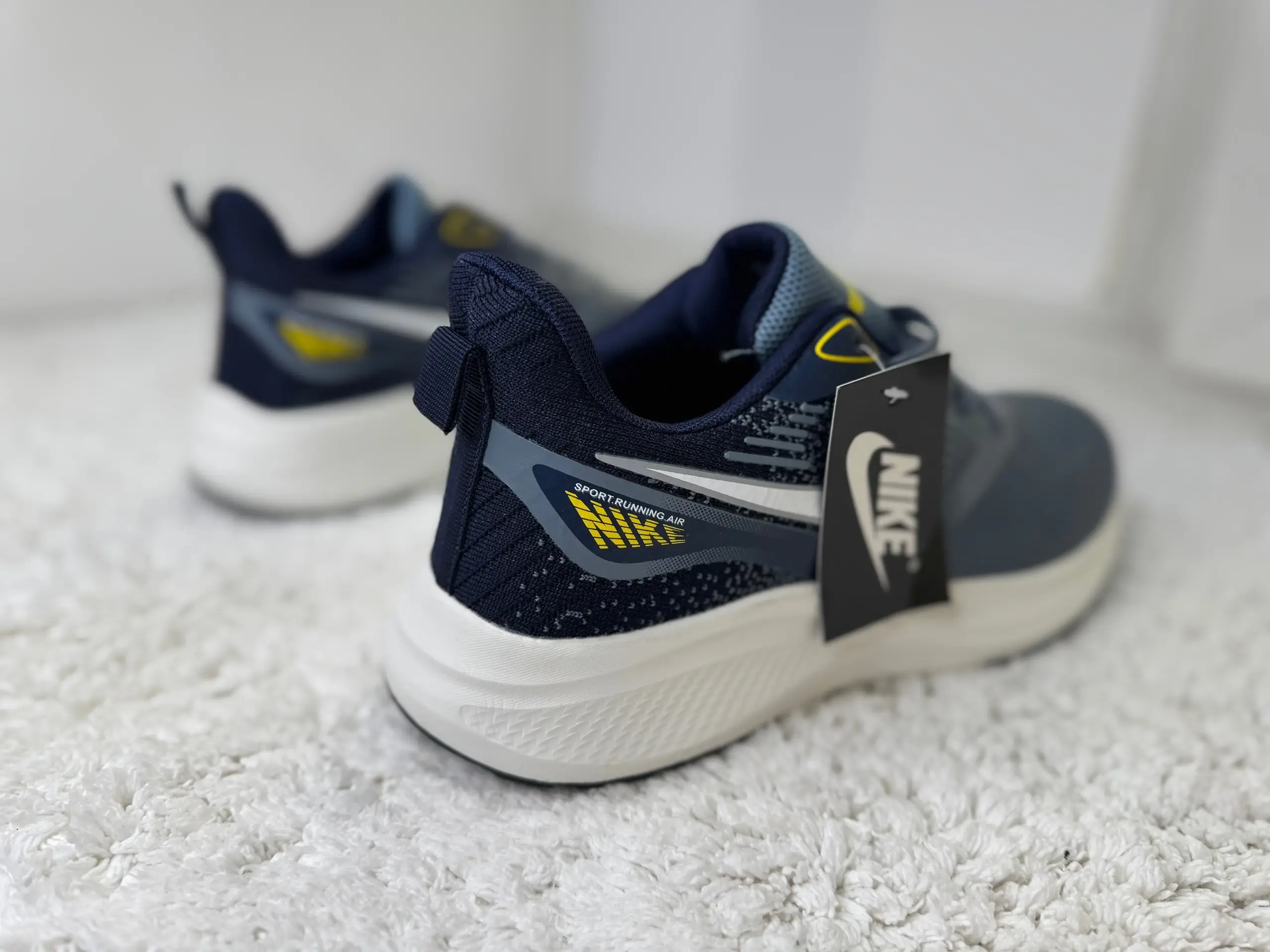Кроссовки Nike Zoom  синие с желтым